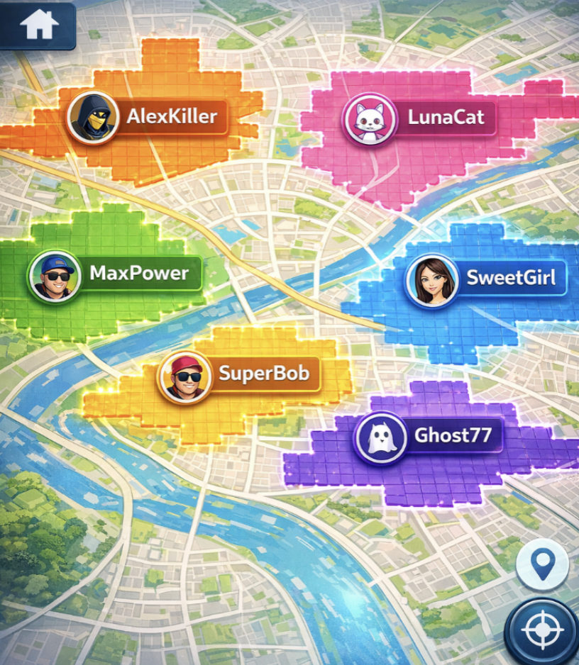 Карта территорий в приложении КИСФИТ